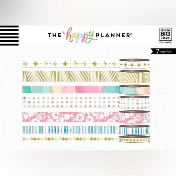 The Happy Planner Create 365 Washi Tape Hello Life 7 Roll Set - Picture 6 of 7